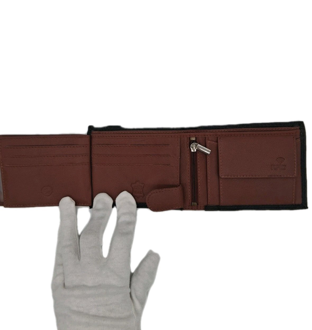 Slim Wallet Herren – Premium Echtleder, RFID, Handgefertigt, Schwarz