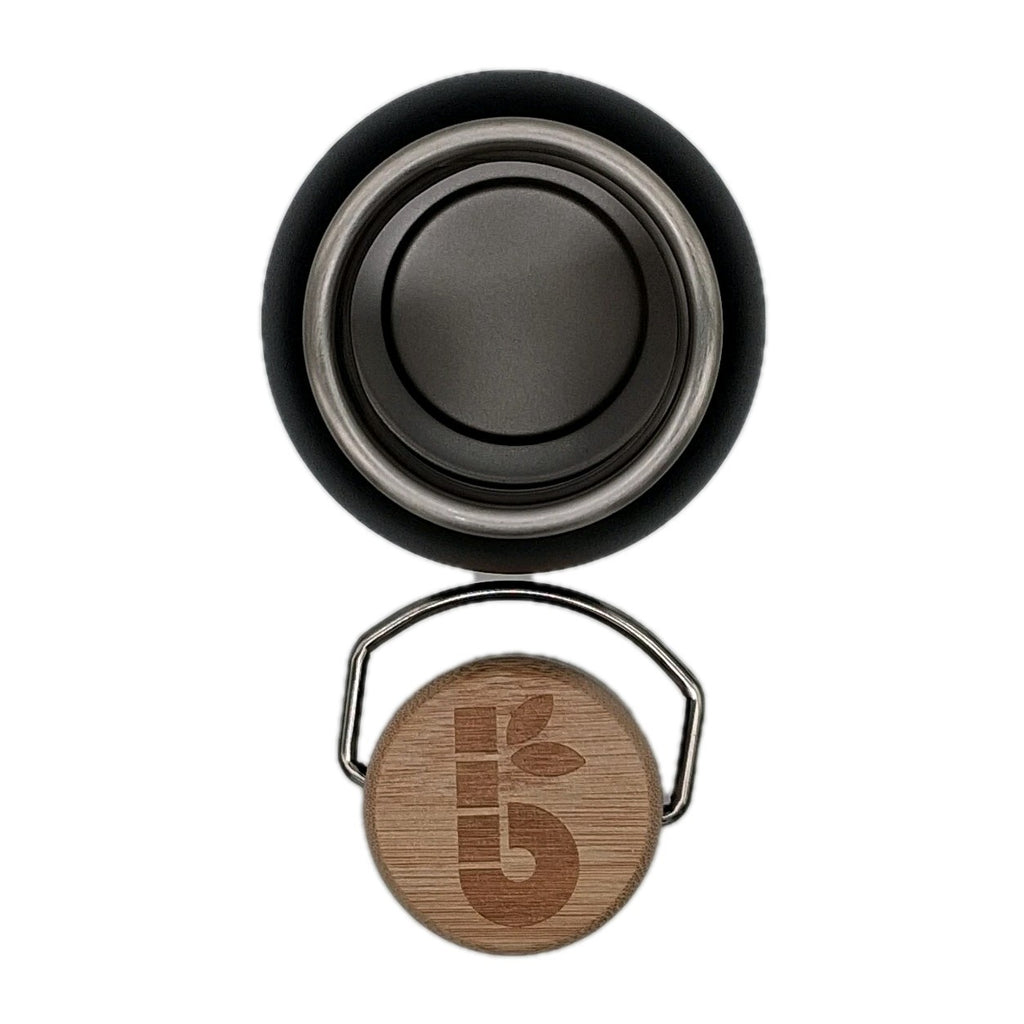 Edelstahl Trinkflasche 500 ml | Vakuum-Isoliert | BPA-frei | Schwarz | 