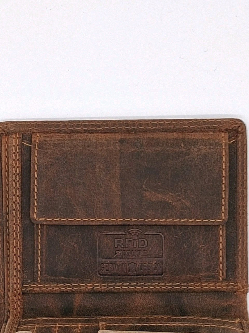 Slim Wallet Herren – Premium  echtes Büffelleder!! | RFID| Handgefertigt| Braun|