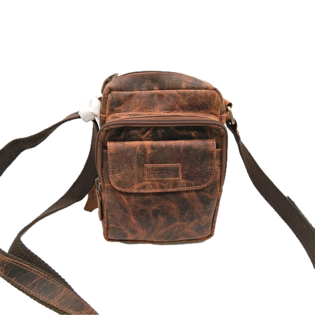 DARGELIS Messenger Bag Leder | Vintage Cognac | Umhängetasche |