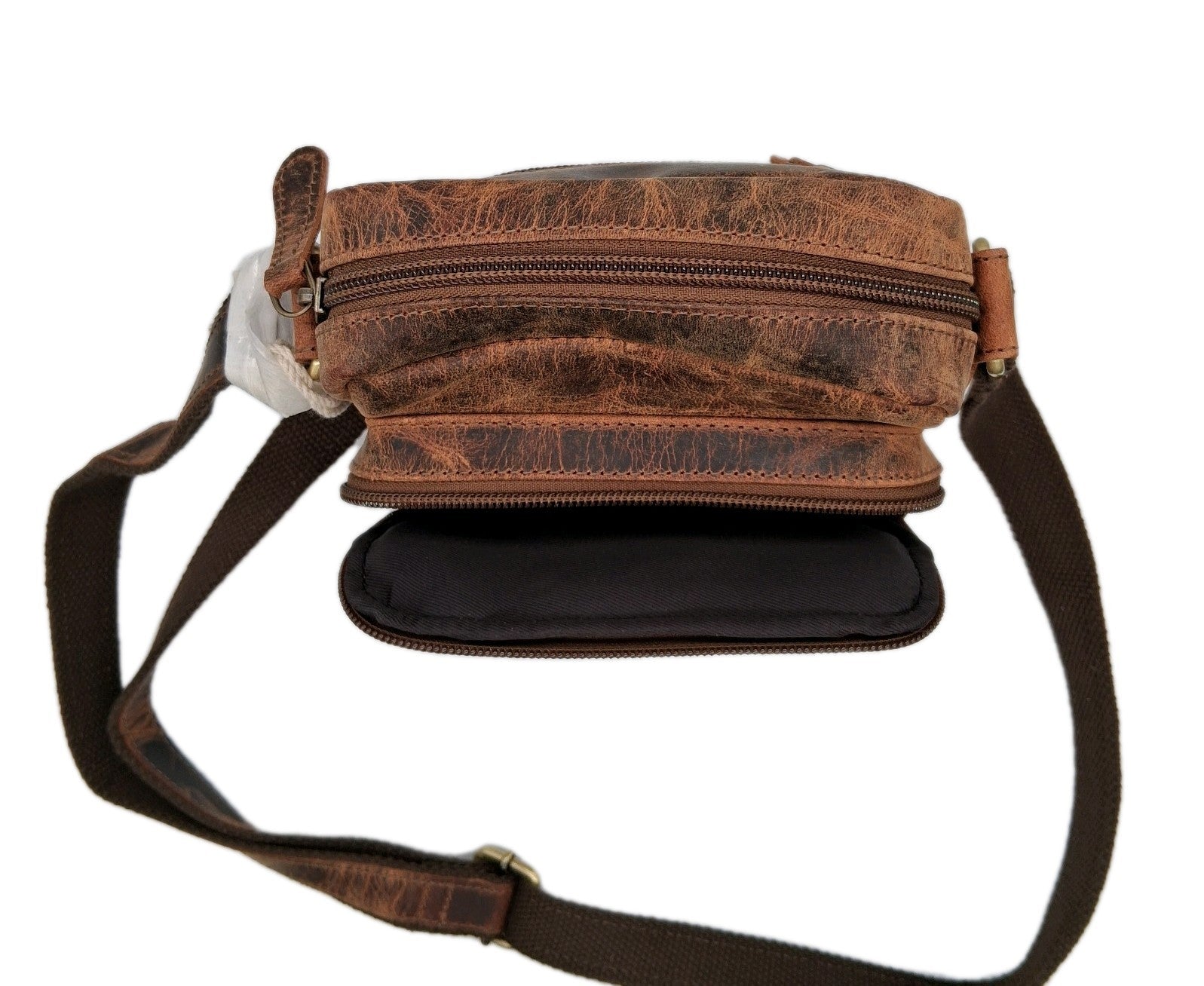 DARGELIS Messenger Bag Leder | Vintage Cognac | Umhängetasche |